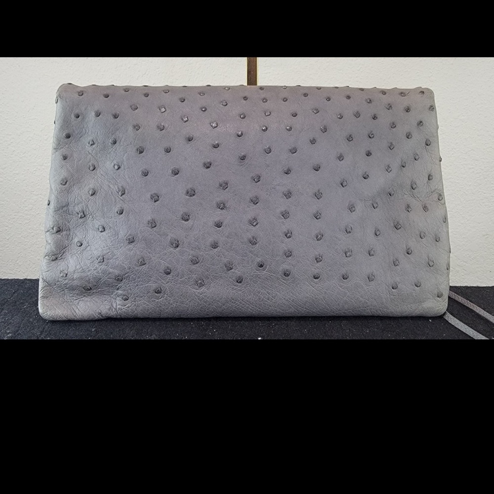 BALENCIAGA Ostrich Envelope Clutch bag - Picture 2 of 11